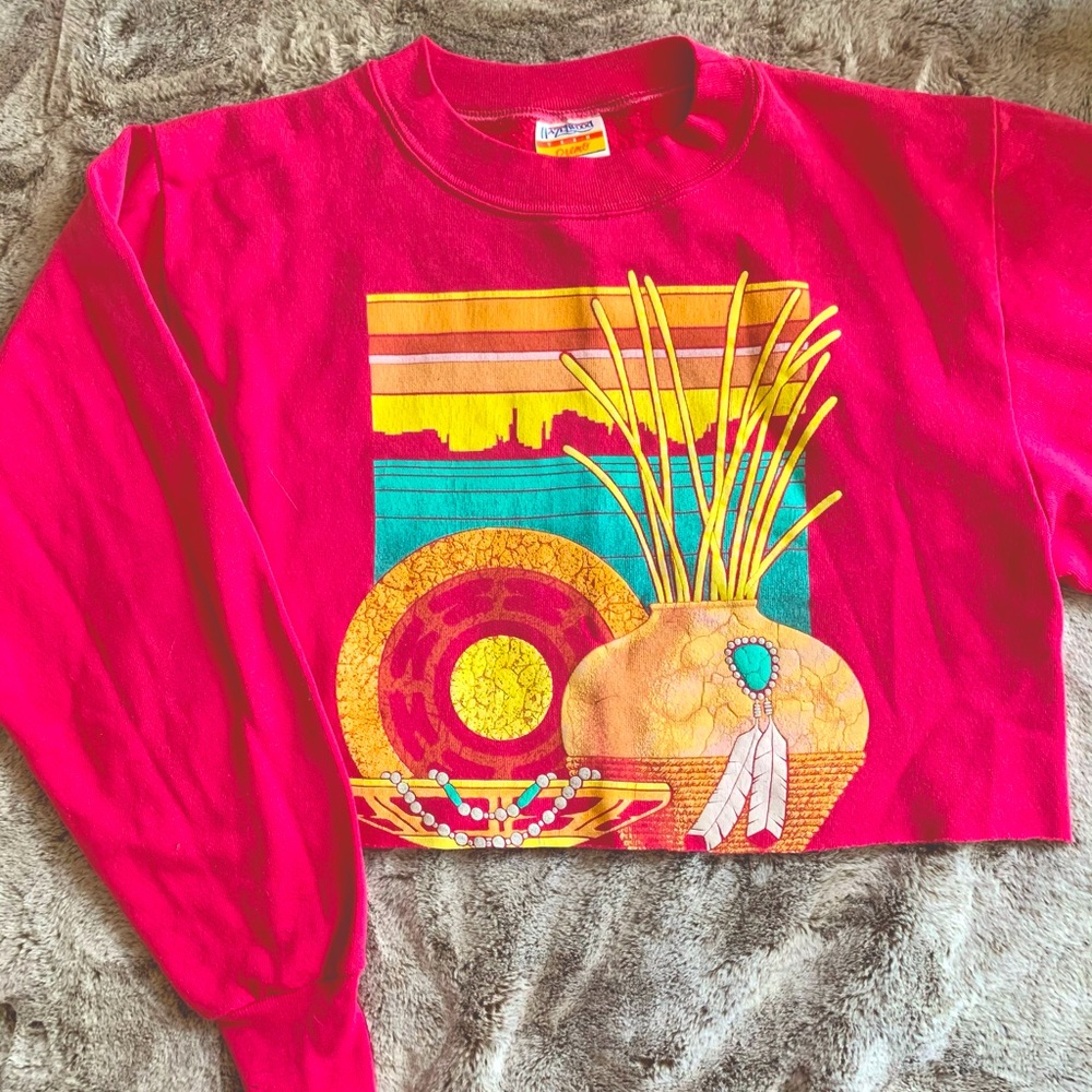 Crop crew neck